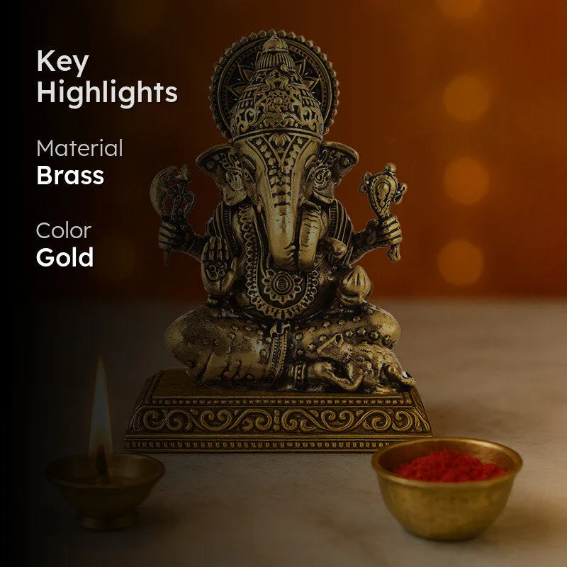 Divine Vigneshwara Brass Idol media 2