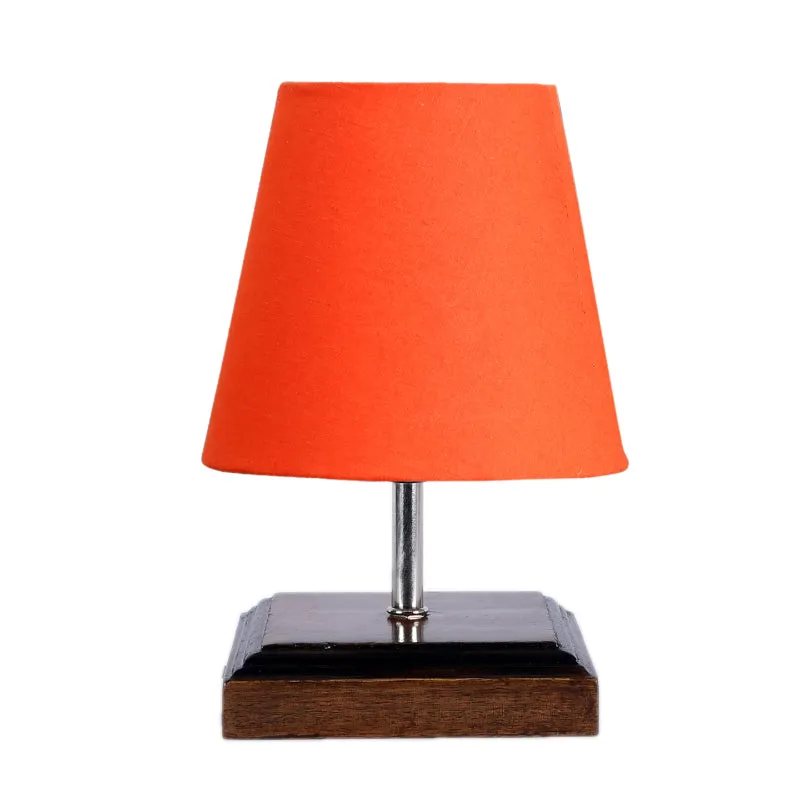 Niksha Fabric Table Lamp - Orange,Brown media 4