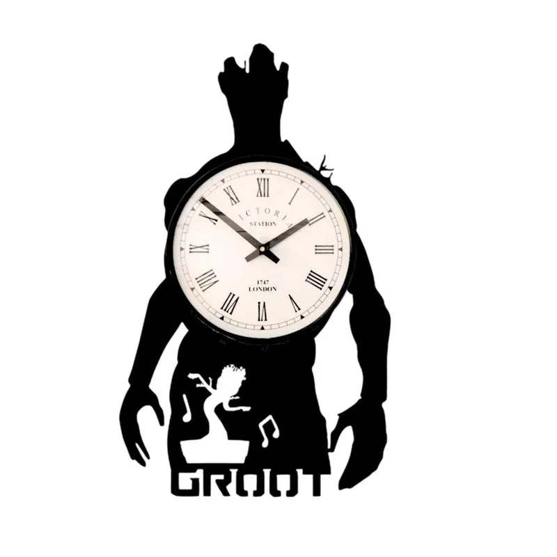 Groot Steel Analog Wall Clock - Black media 4