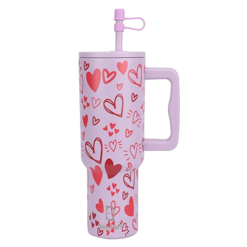 Amour Heart Stainless Steel Tumbler - 1200 ML media 3