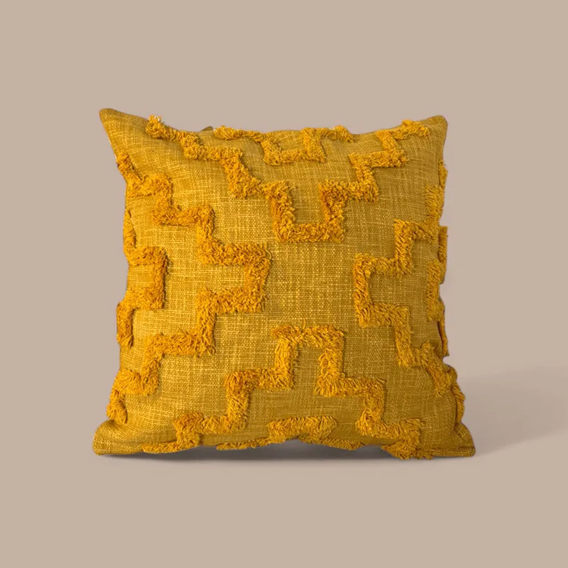 Golden Looms Tufted Cotton Cushion Cover Set - Set Of Four media 5