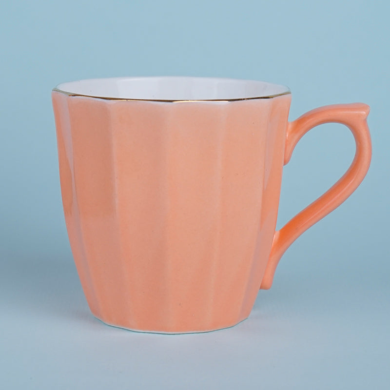 Ereva Porcelain Tea Cup (200 mL Each)/Orange)-  Set of Six media 4