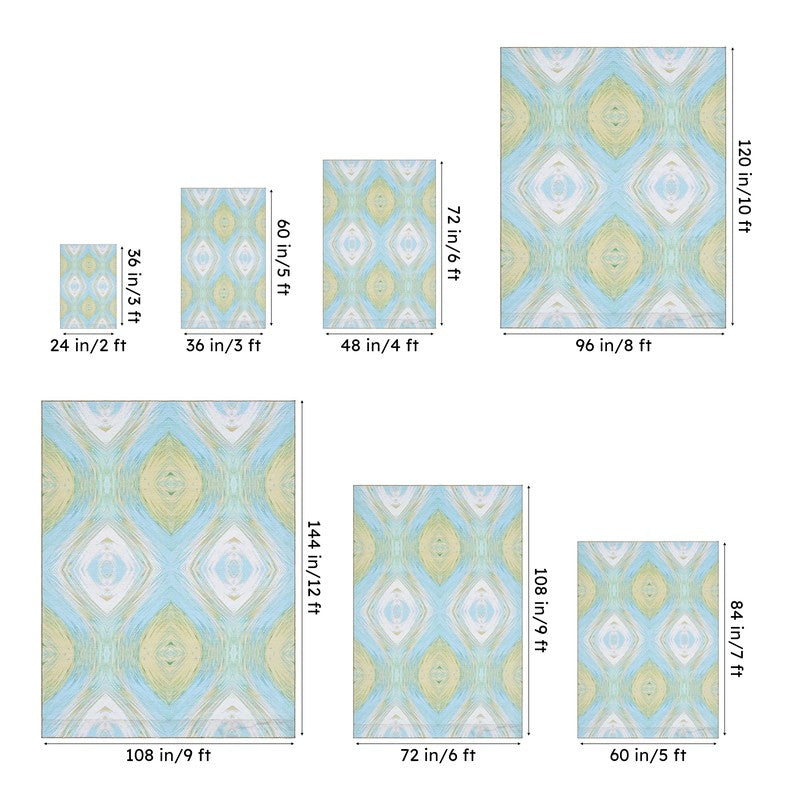 Durin Abstract Polyester Anti-Skid Carpet - Sky Blue media 14