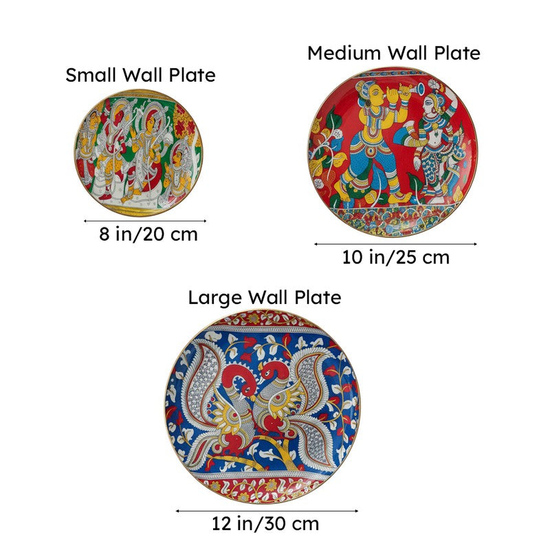 Kalamkari Charm Wall Plate - Set Of Three media 9