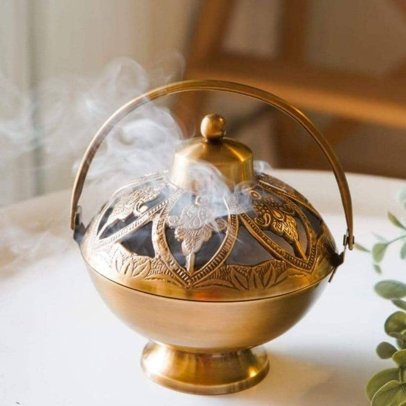 Mridanka Brass Incense Holder media 6