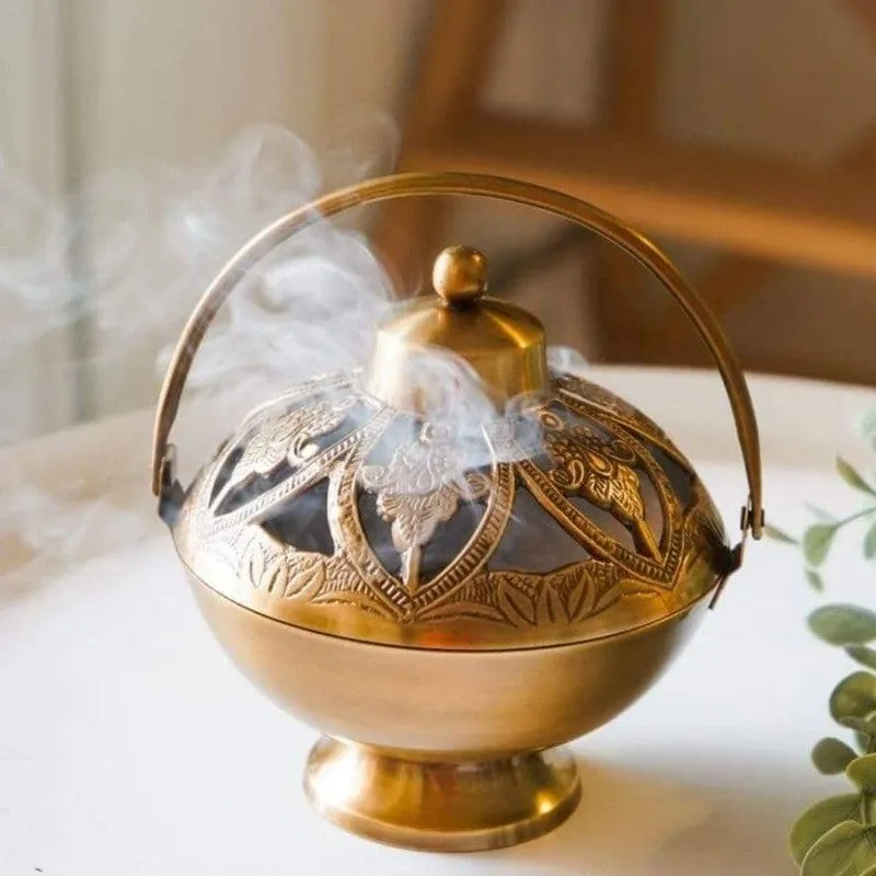 Mridanka Brass Incense Holder media 6
