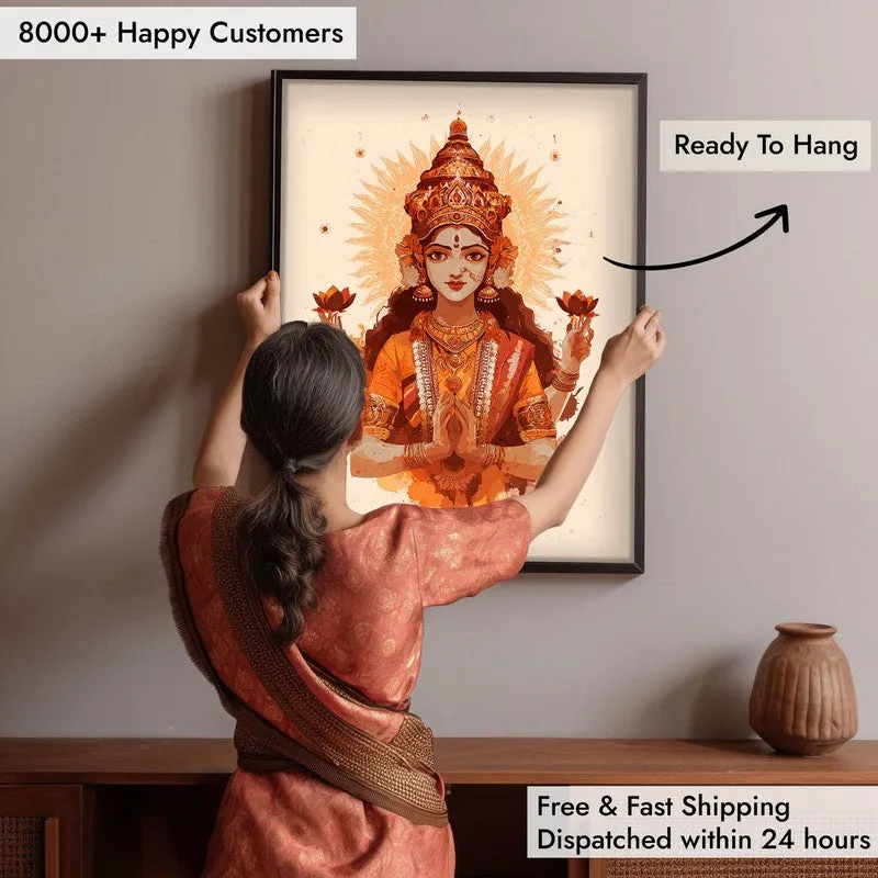 Divine Grace of Goddess Mahalaxmi Archival Paper Wall Art media 5