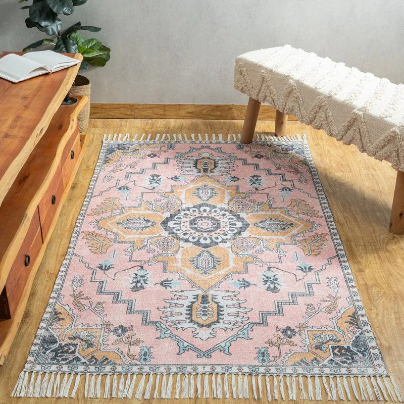 Elysia Hand Woven & Printed Cotton Dhurries media 1