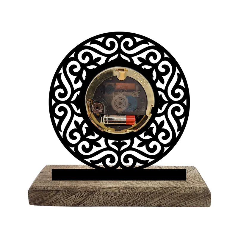 Mandala Curves Analog Table Clock media 3