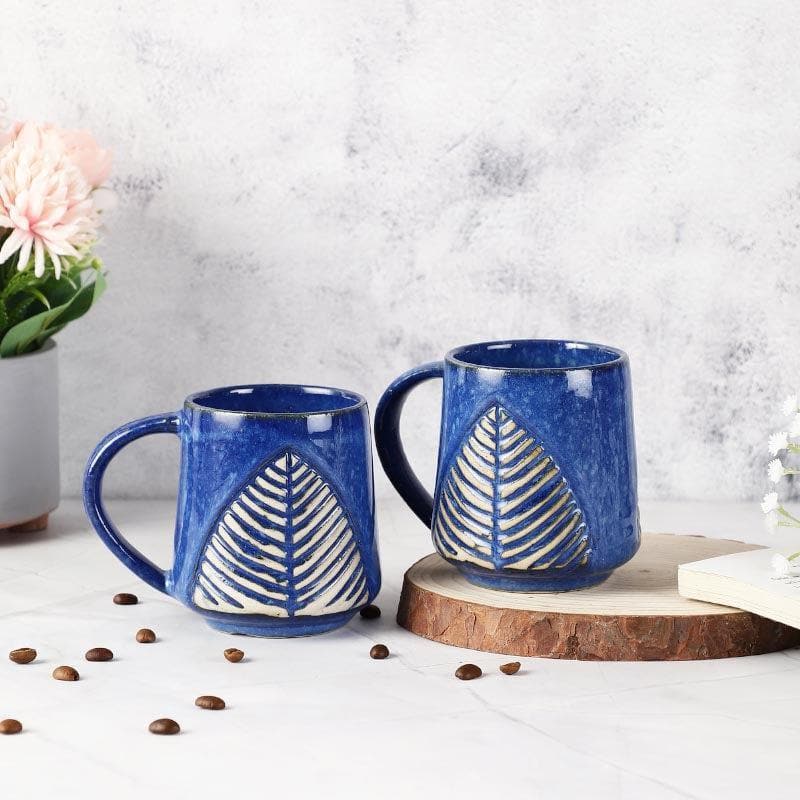 Feuille Ceramic Coffee Mug (430 mL Each) - Set of Two media 3