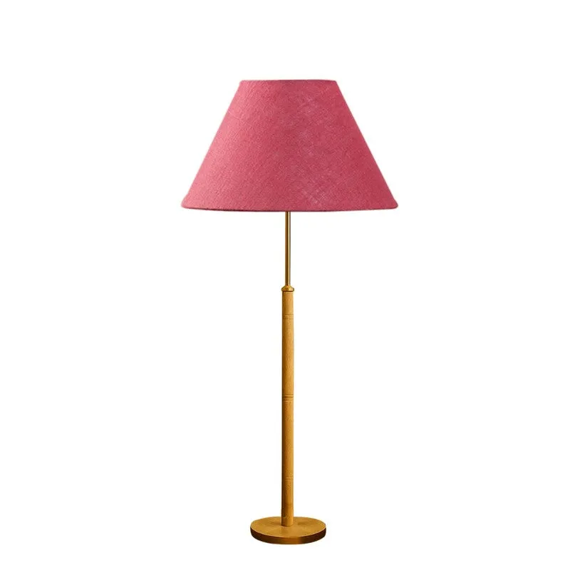 Earth Tone Wooden Floor Lamp - Pink media 4