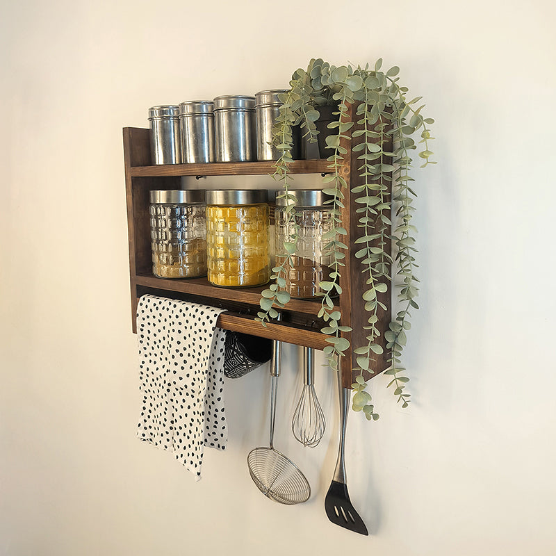 Sylo Wooden Kitchen Storage Rack media 4