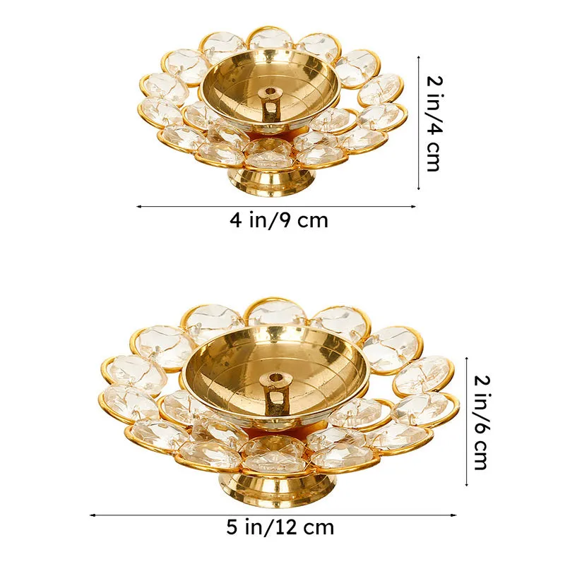 Vintara Festive Brass Diya - Set Of Six media 7