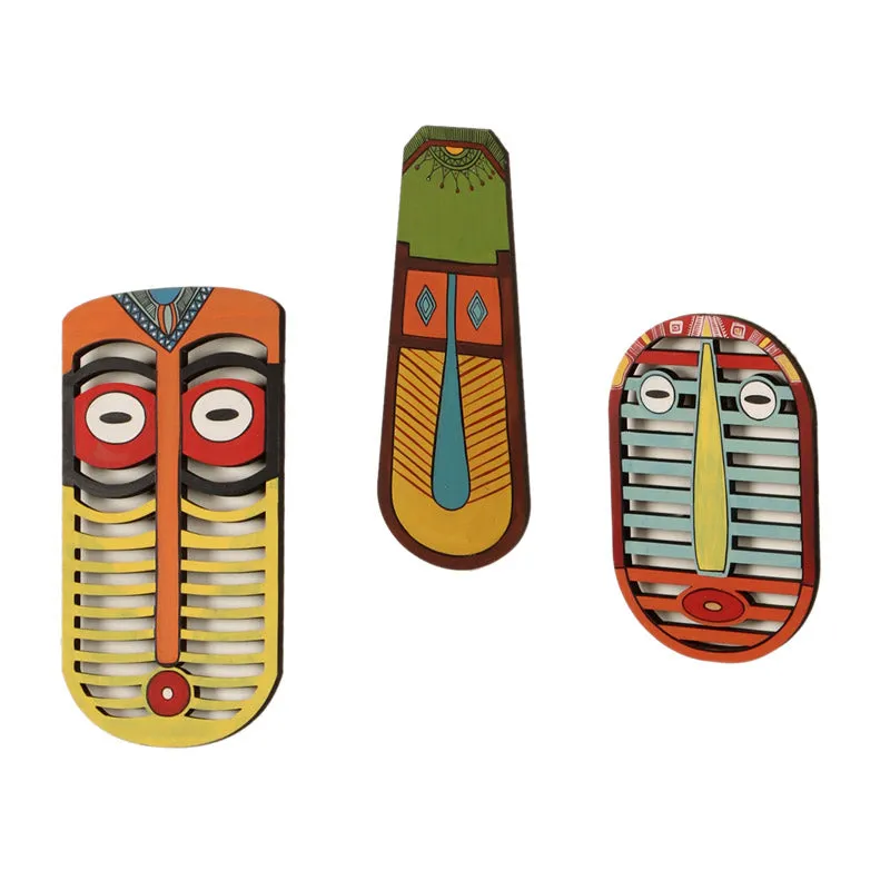 Kalyani Mask Wooden Wall Accent - Set of Three media 4