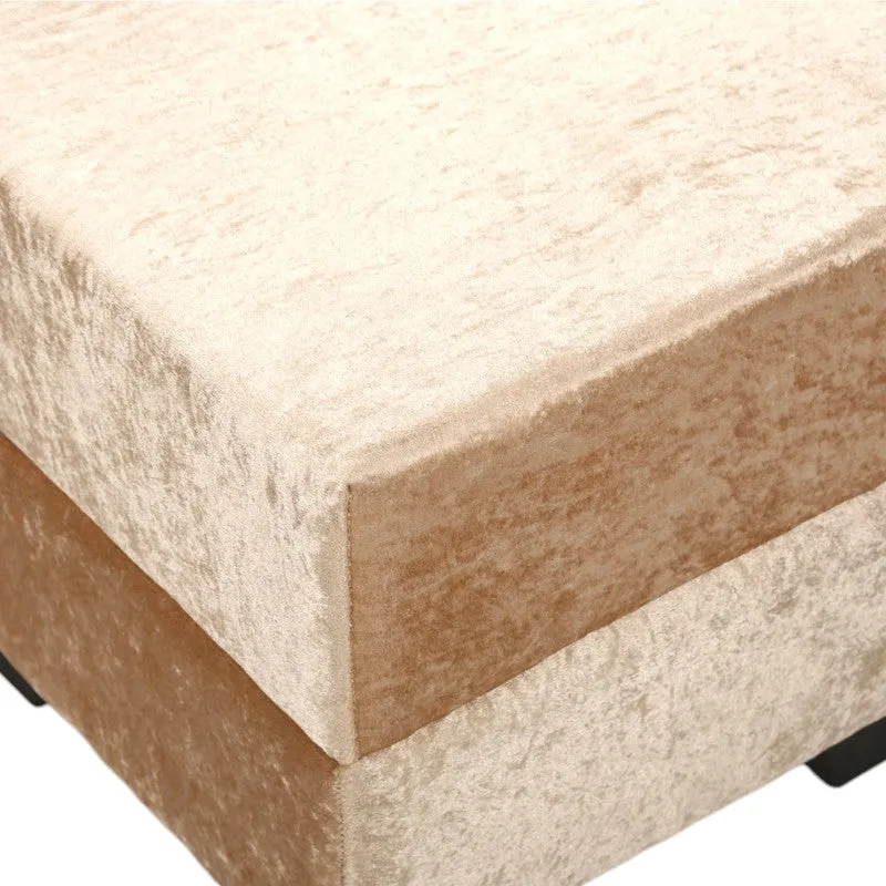Krixon Pine Wood Pouffe (Beige,Brown) - Set Of Two media 4