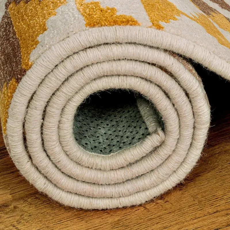 Belladonna Hand Tufted Geometric Wool & Nylon Carpet - Mustard Yellow media 7