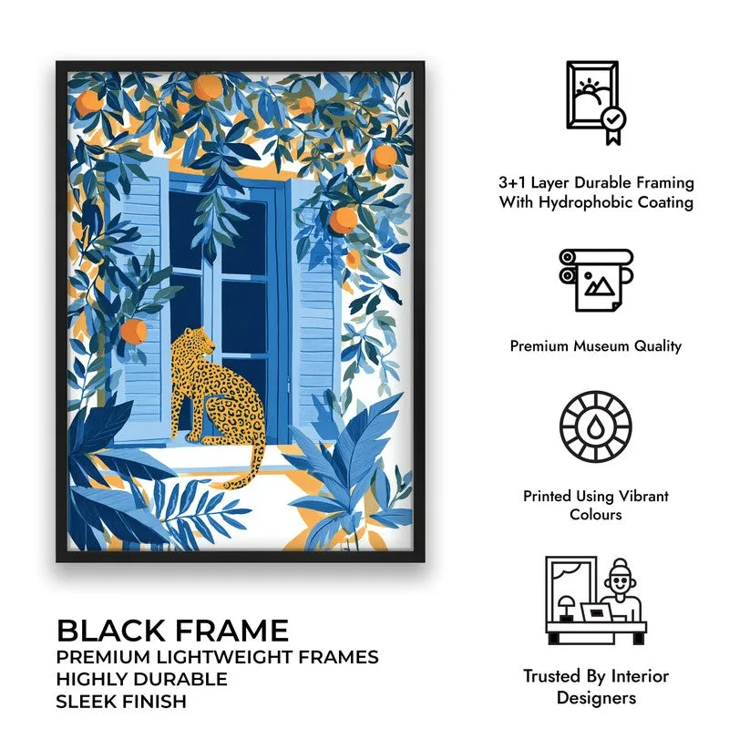 Jungle Charm Canvas Wall Painting - Black Frame media 9