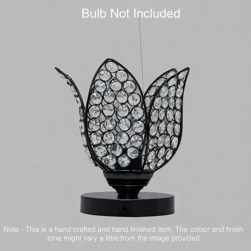 Floral Culture Metal Table Lamp - Black media 4