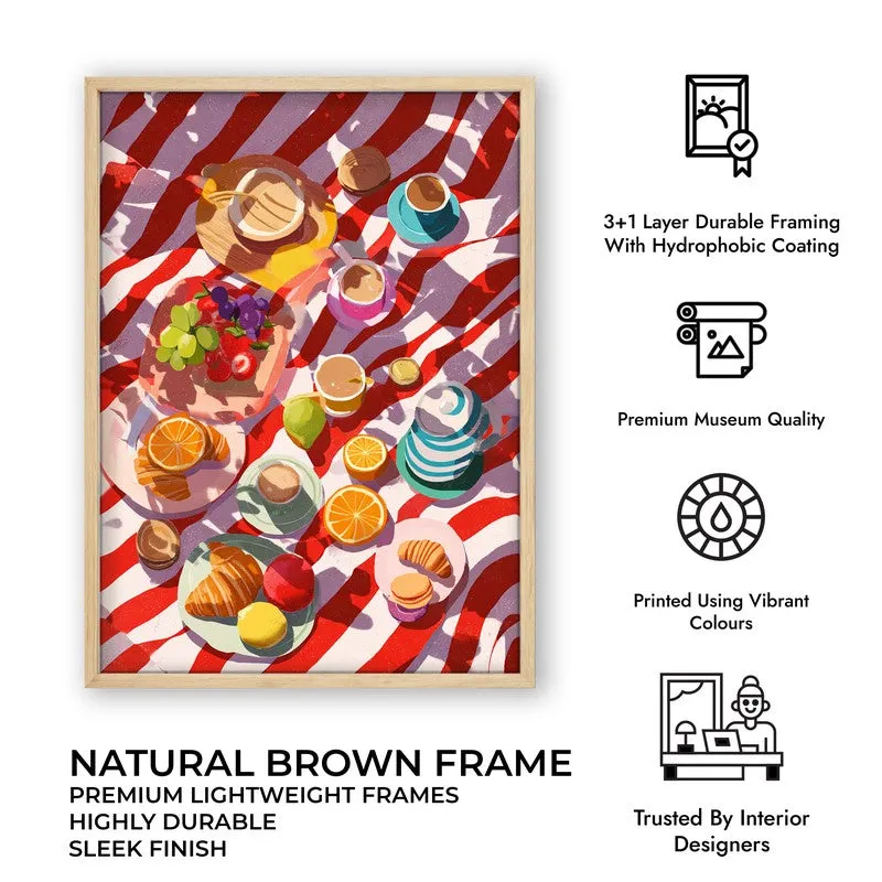 Fresh Fiesta Canvas Wall Painting - Brown Frame media 10