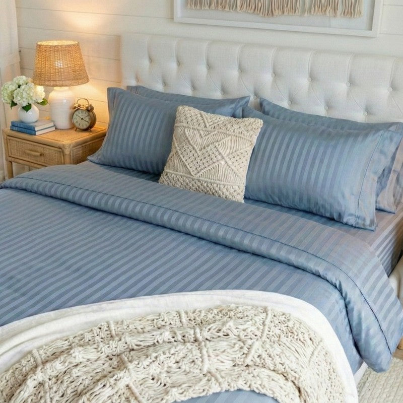 Sassy Blue Cotton Bedsheet - 210 TC media 3