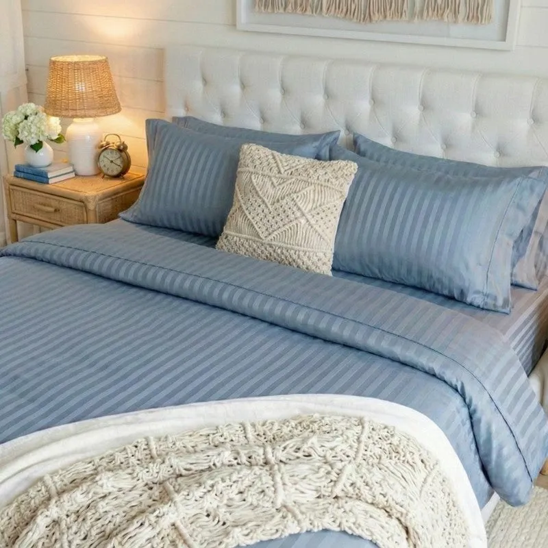 Sassy Blue Cotton Bedsheet - 210 TC media 3