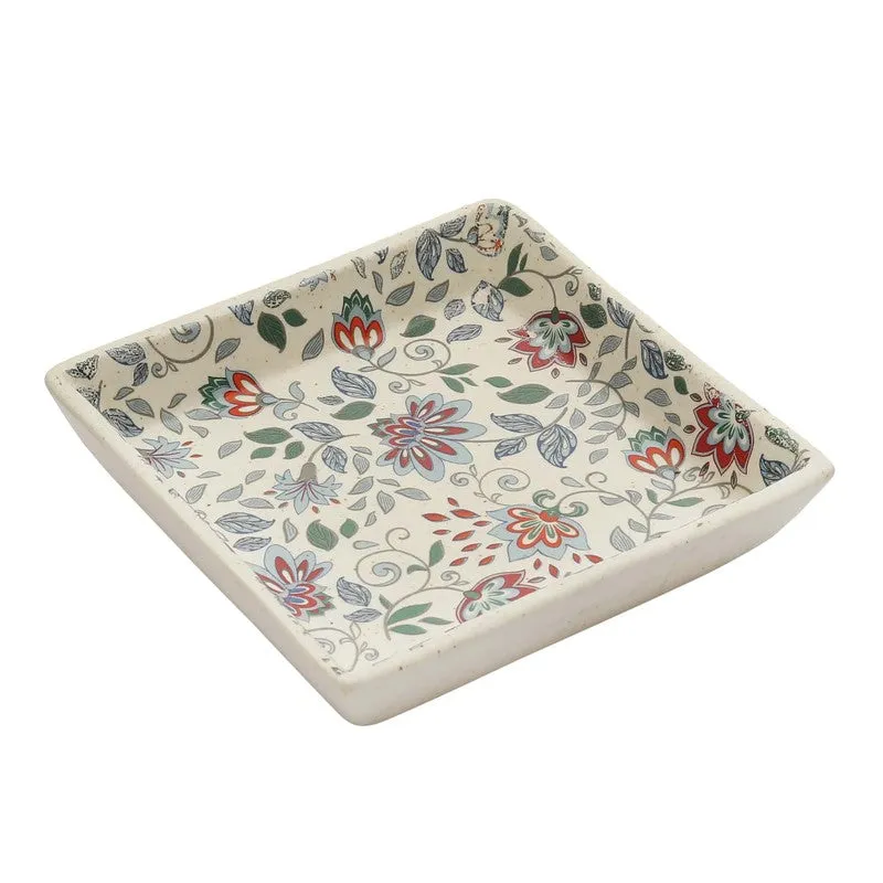 Florence Multicolor Square Stoneware Platter - Set of Two media 6