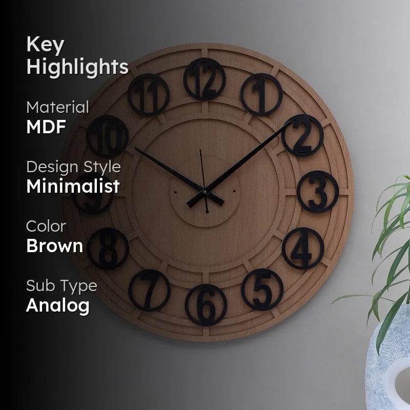 Balencia Wall Clock - Brown media 2