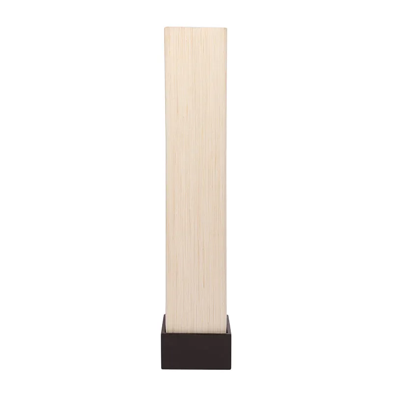 Axiya Wooden Tower Floor Lamp With Khadi Shade - Off-White media 4