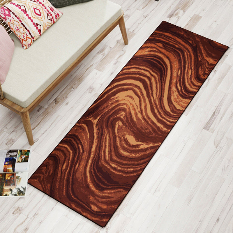 Alderman Abstract Runner Rug - Brown
