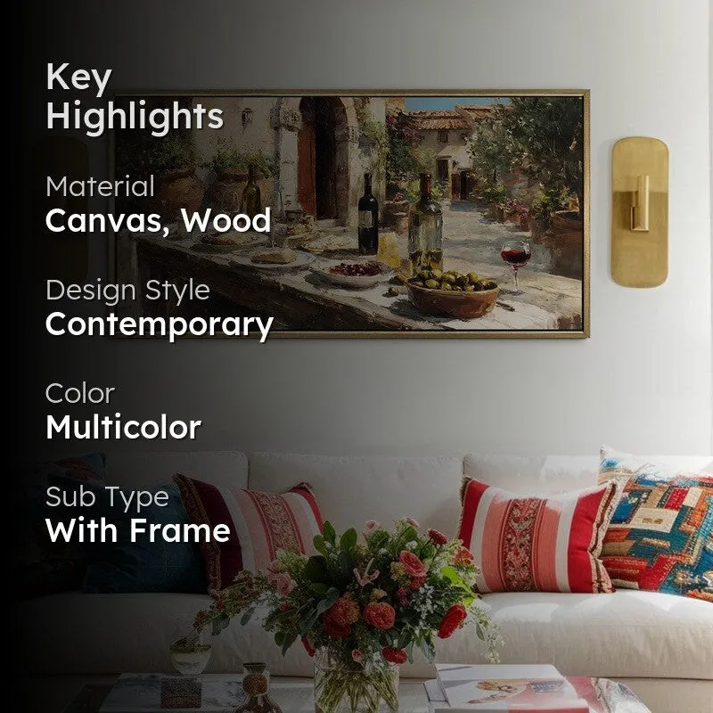 Gathered Canvas Wall Painting With Frame media 2