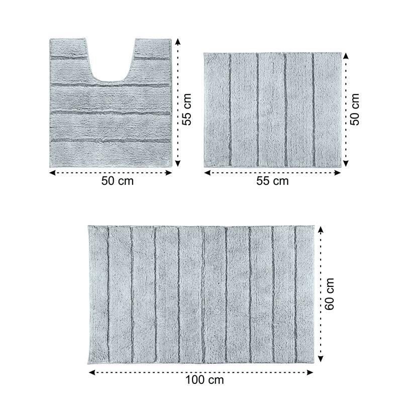 Saral Home Kapra Anti-Skid Bathmat (Rectangle) - Set Of Three media 8
