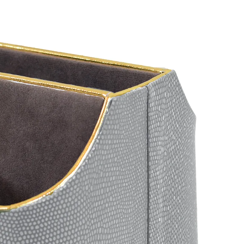 Tisquo Faux Leather Desk Organizer - Grey media 7
