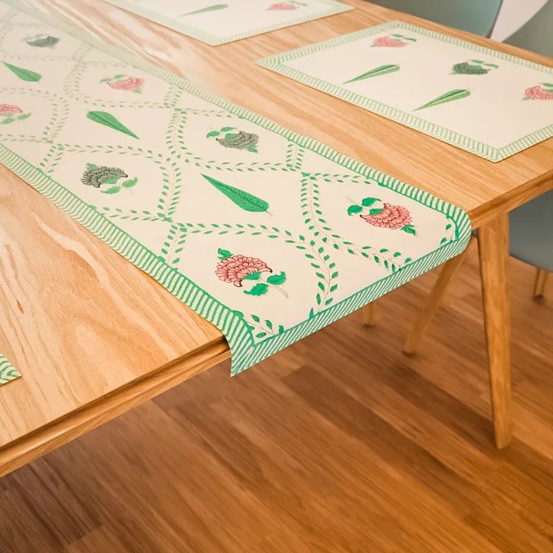 Serene Setting Cotton Table Linen Set (Green) - Seven Piece Set media 6