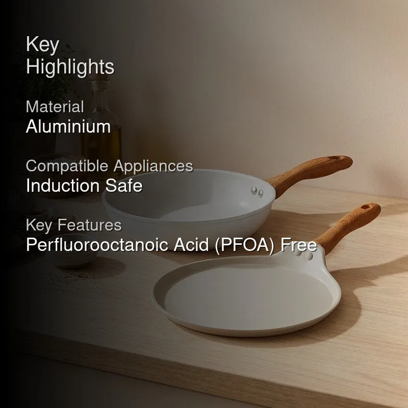 Salford Non Stick Cookware Set (White) - Two Piece Set media 2
