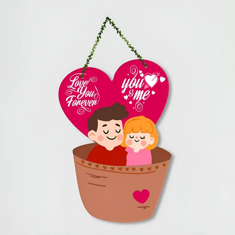 Couple In Basket Polyester & MDF Wall Hanging media 4