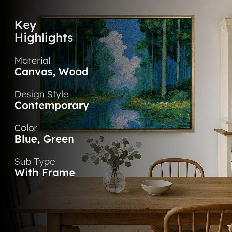 Enchanted Grove Canvas Wall Painting With Frame media 2