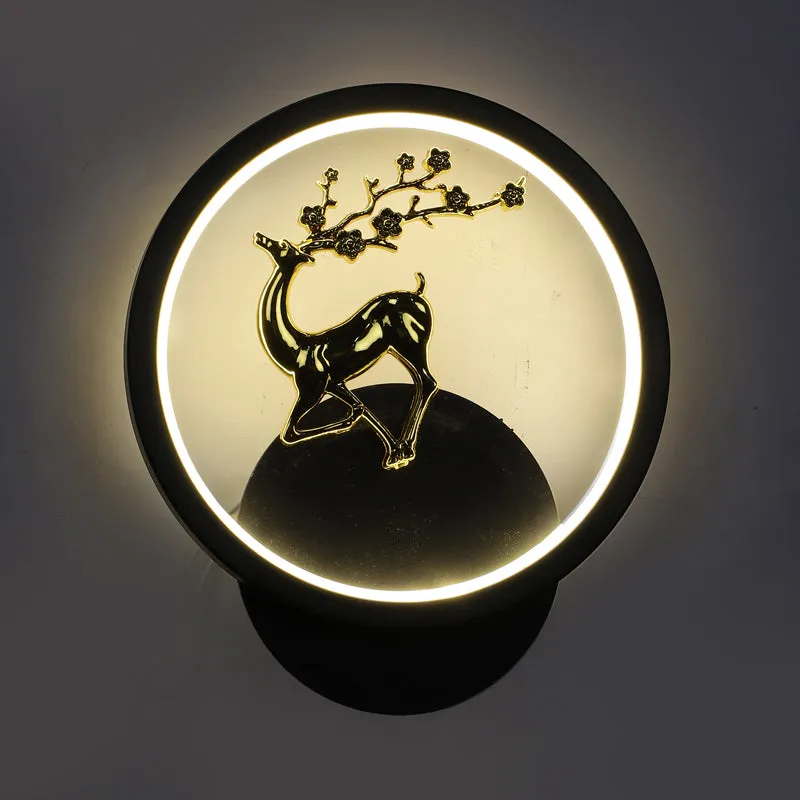 Stag Deer Iron Wall Lamp media 4