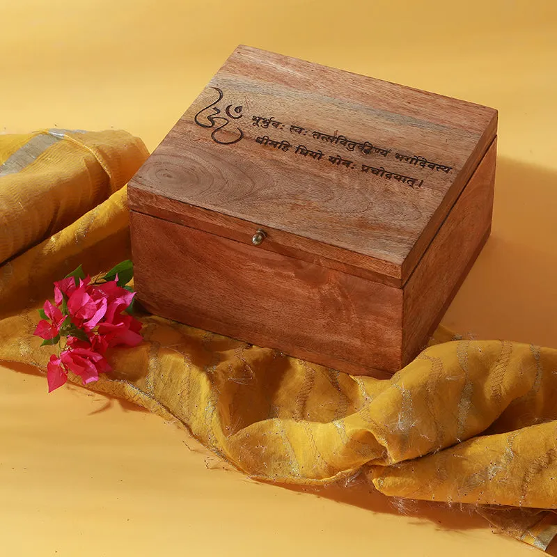 Earth Lide Mango Wood Storage Box media 1