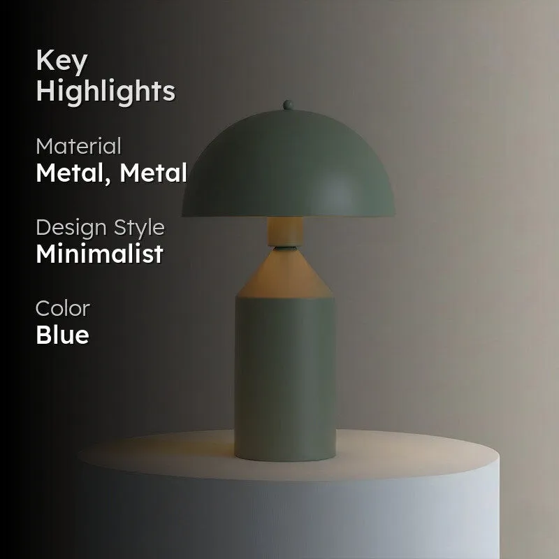 Fig Living Cone Pagen Metal Table Lamp - Blue media 2