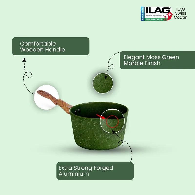 Salford Forged Non Stick Saucepan with Glass Lid (Moss Green) - 1700 mL media 7