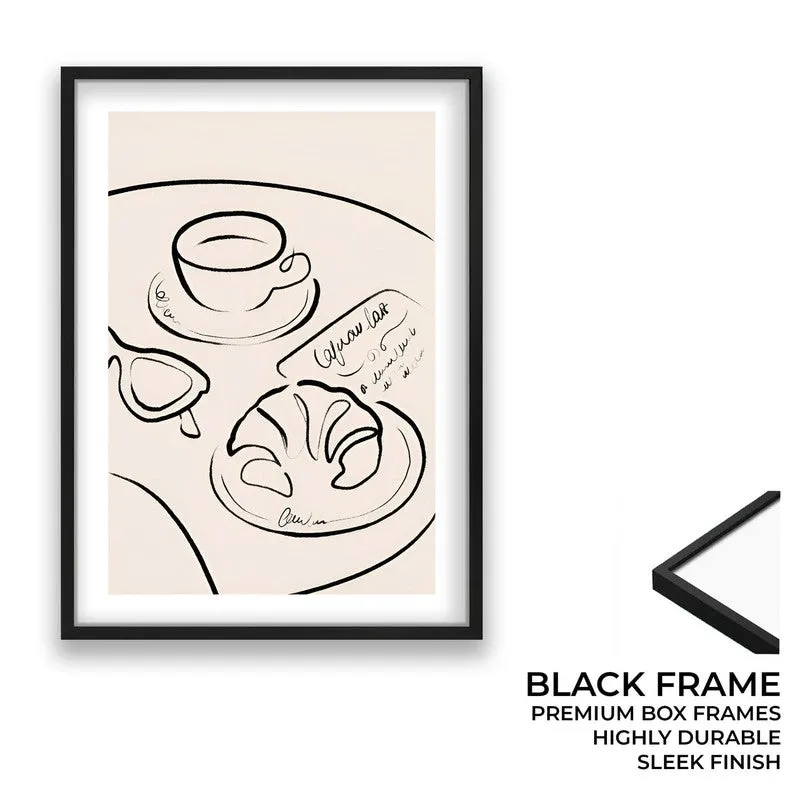 Contour Cuisine Archival Canvas Wall Art - Black media 8