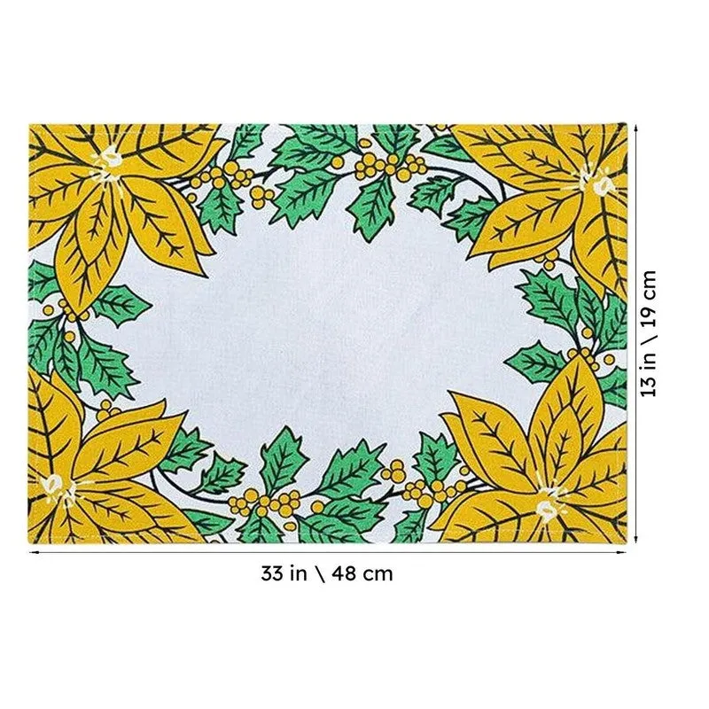 Acora Floral Placemat (Yellow) - Set of Eight media 6