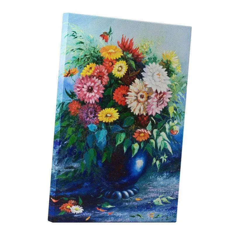 Bouquet Of Wild Flowers Canvas Painting - Gallery Wrap media 3