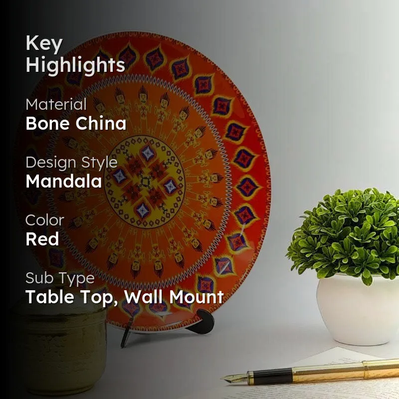 Ikkat Patterned Decorative Plate media 2