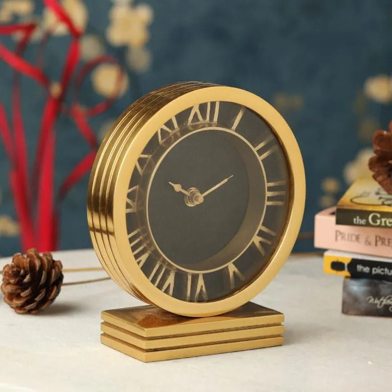 Severine Table Clock - Gold media 3