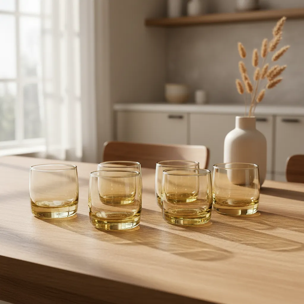 Mackensi Gold Whiskey Glass (315 mL) - Set Of Six media 1