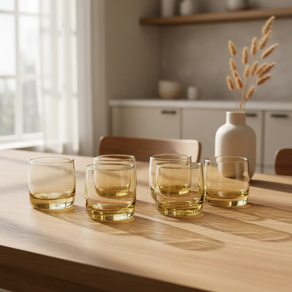 Mackensi Gold Whiskey Glass (315 mL) - Set Of Six media 1