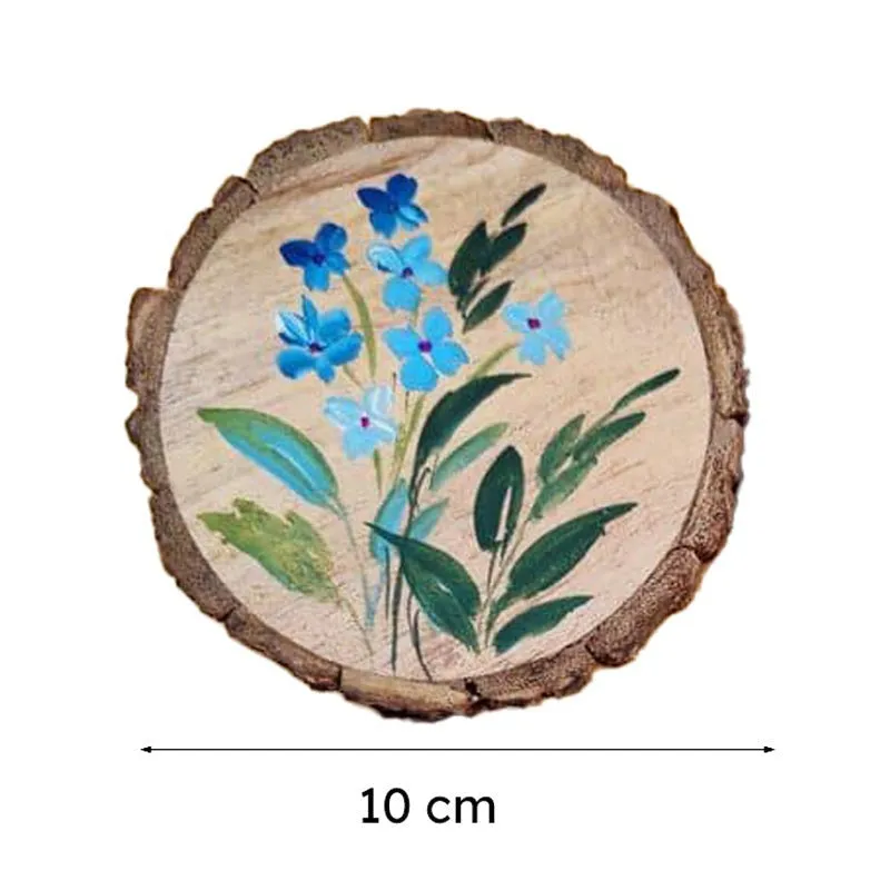 Bloomdo Wooden Handpainted Coaster - Set Of Four media 5