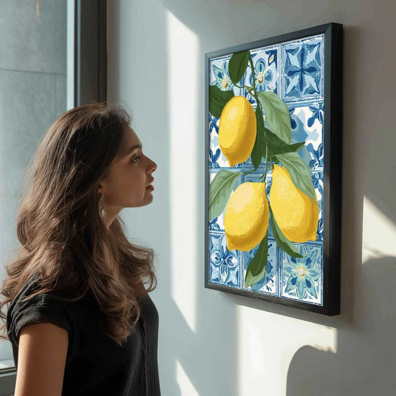 Golden Zest Canvas Wall Painting - Black Frame media 5