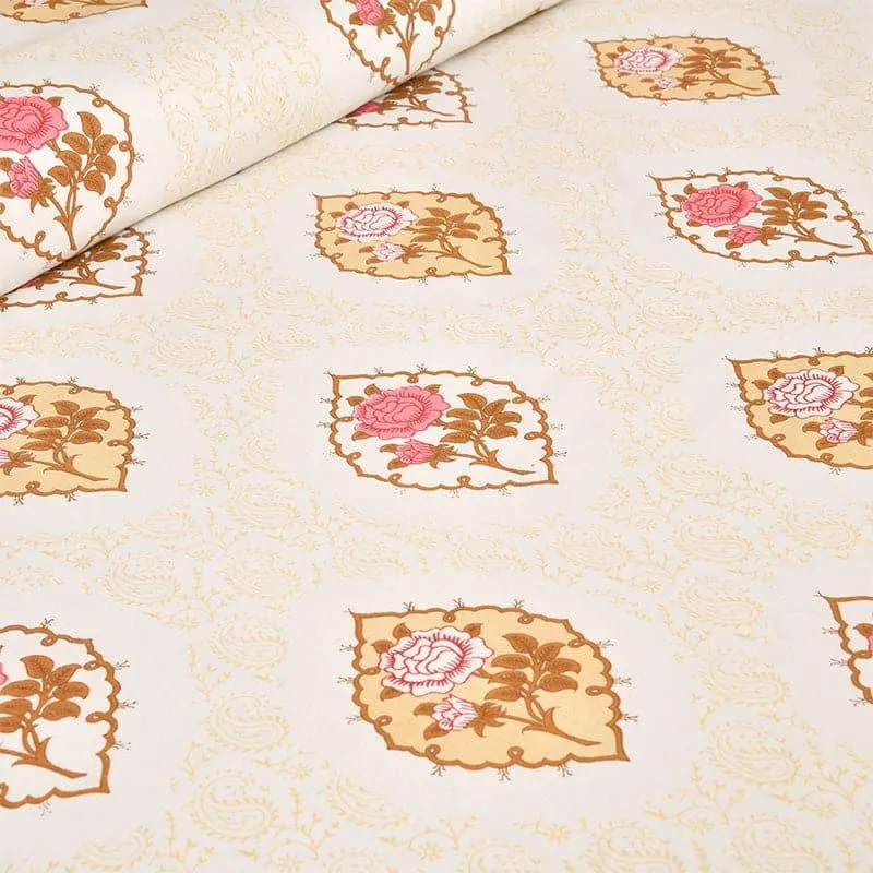 Malikeya Printed Cotton Bedsheet (Red) - 160 TC media 3